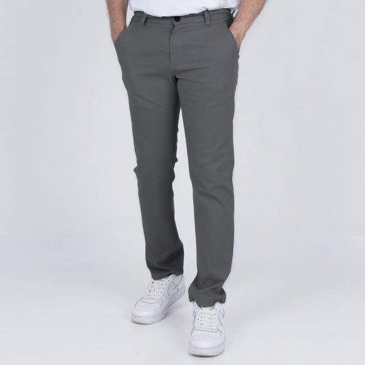 Benhill Celana Pria Panjang Chino Pants Slim Fit Katun Stretch Dark Grey 51240-41-32P