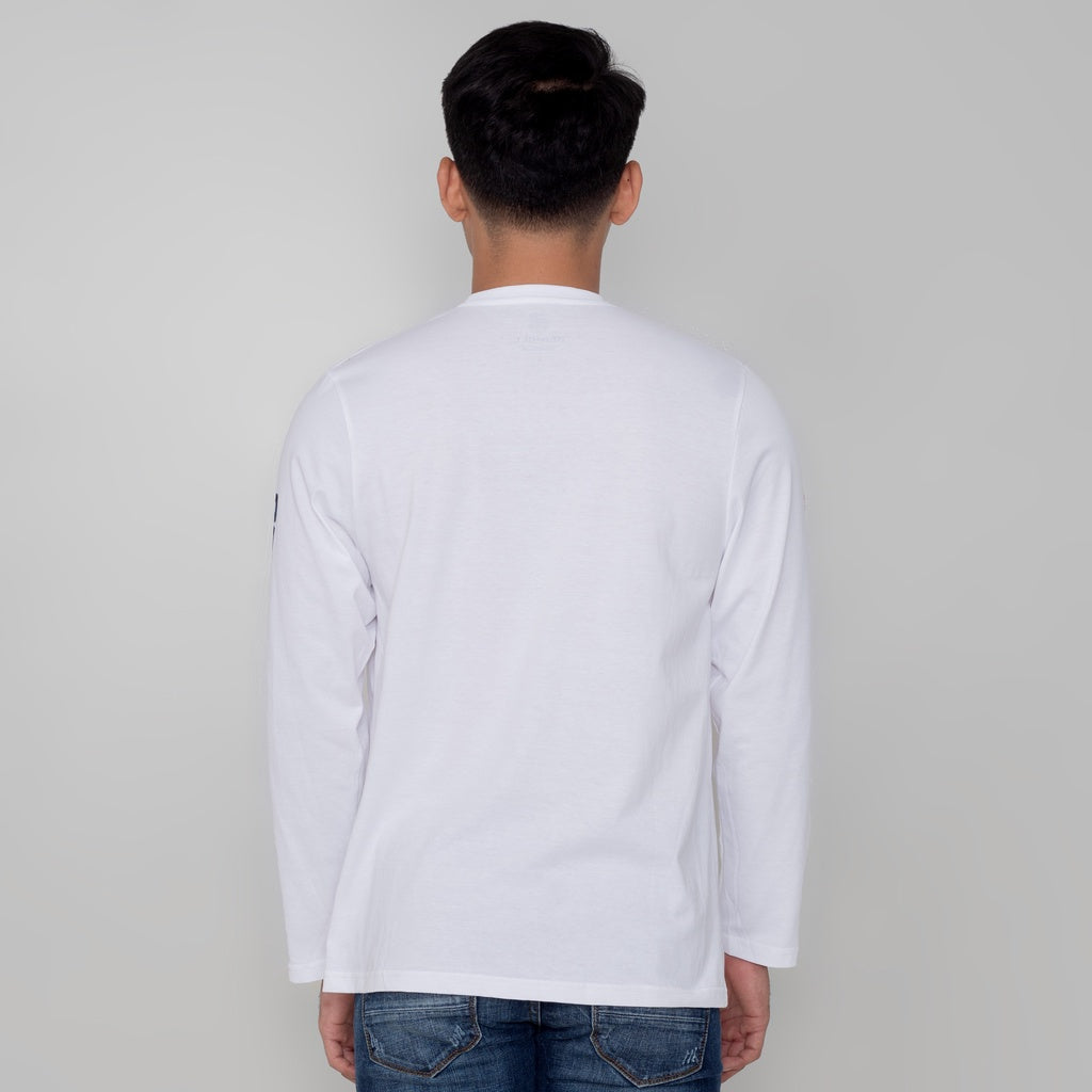 Benhill X Senikanji - T-Shirt Cotton 20s Combed Panjang Putih A50-29172