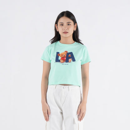 Benhill T-shirt Wanita Crop Top Aqua A510-39Y86