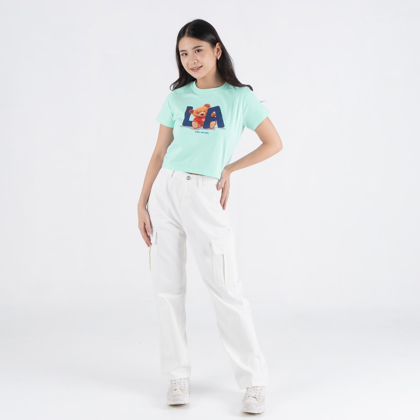 Benhill T-shirt Wanita Crop Top Aqua A510-39Y86