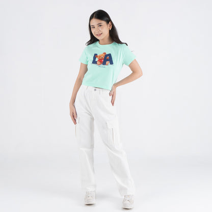 Benhill T-shirt Wanita Crop Top Aqua A510-39Y86