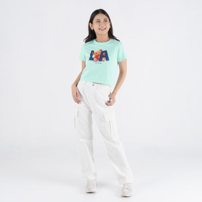 Benhill T-shirt Wanita Crop Top Aqua A510-39Y86