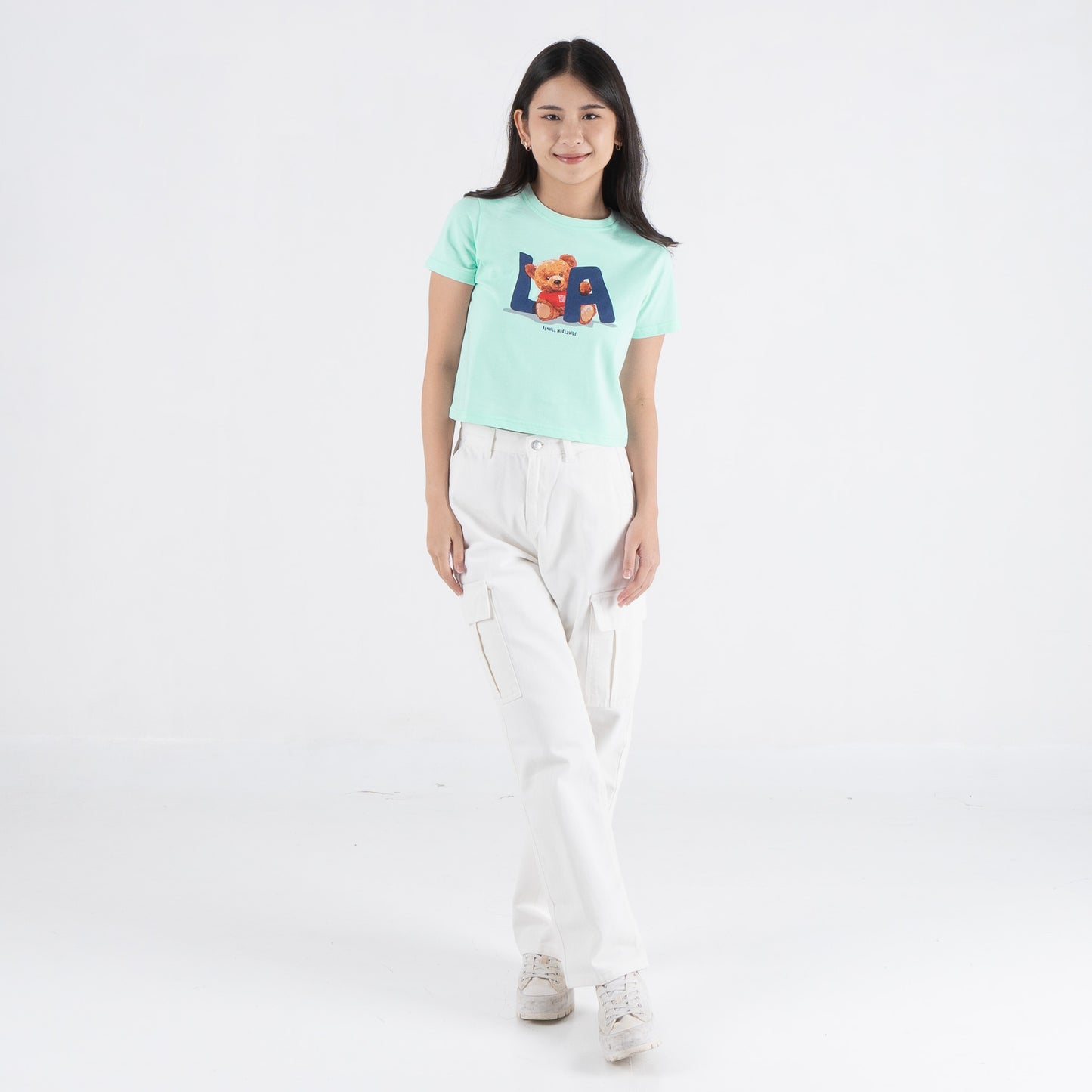 Benhill T-shirt Wanita Crop Top Aqua A510-39Y86