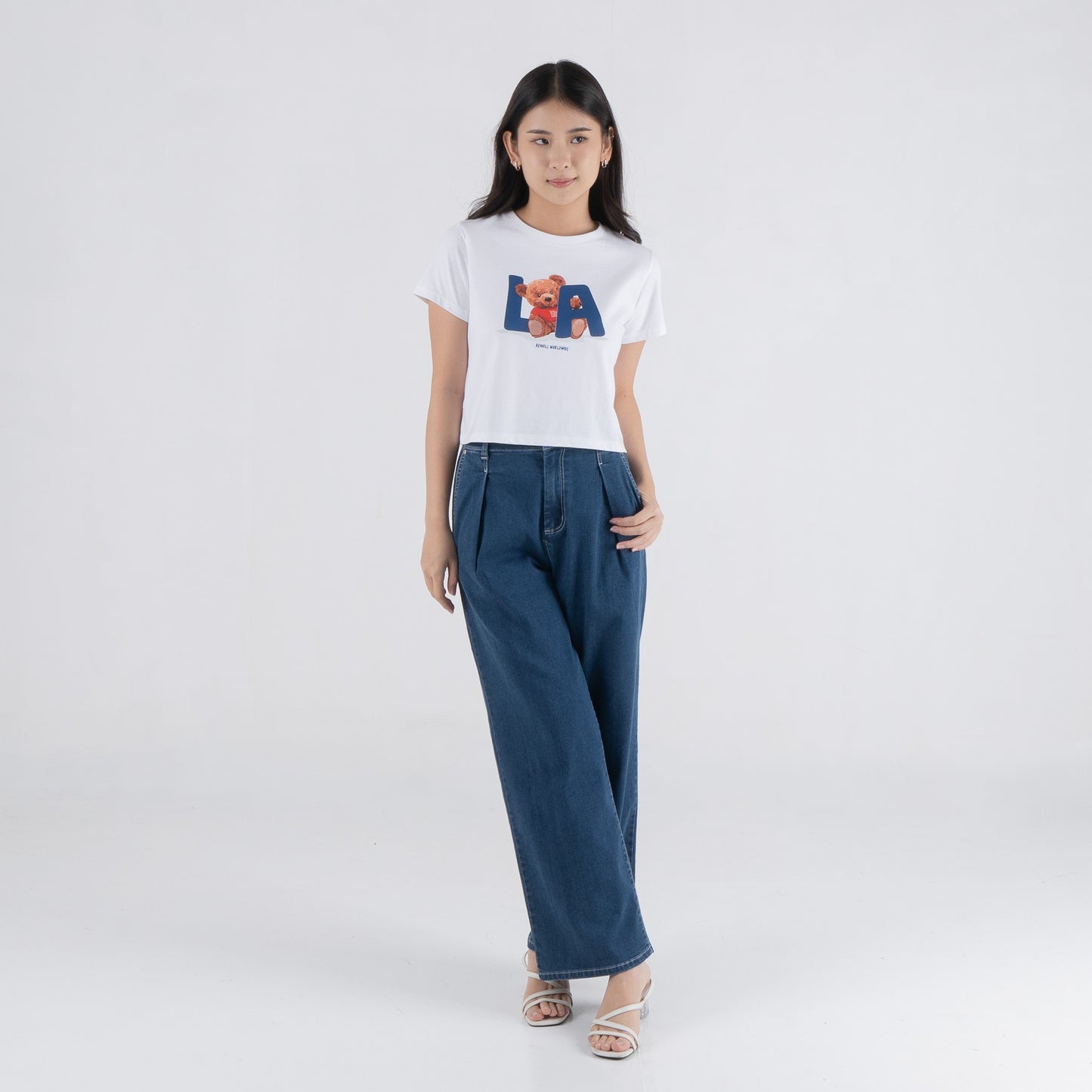 Benhill T-shirt Wanita Crop Top White A509-39186