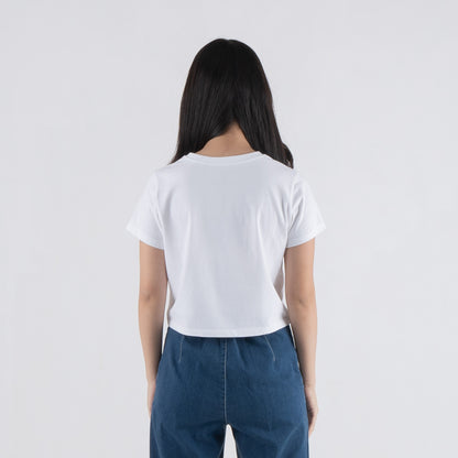 Benhill T-shirt Wanita Crop Top White A509-39186