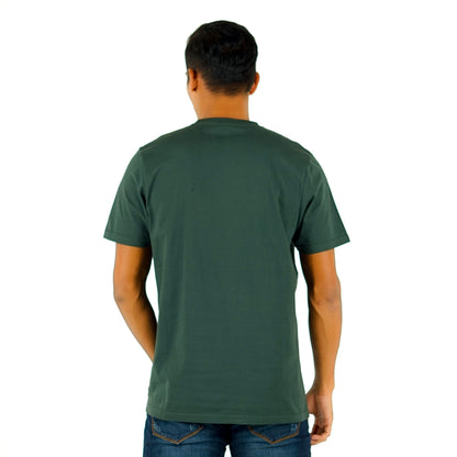 Benhill T-shirt Pria Grafis Katun 30s Combed Pendek Hijau Army A401-29H68
