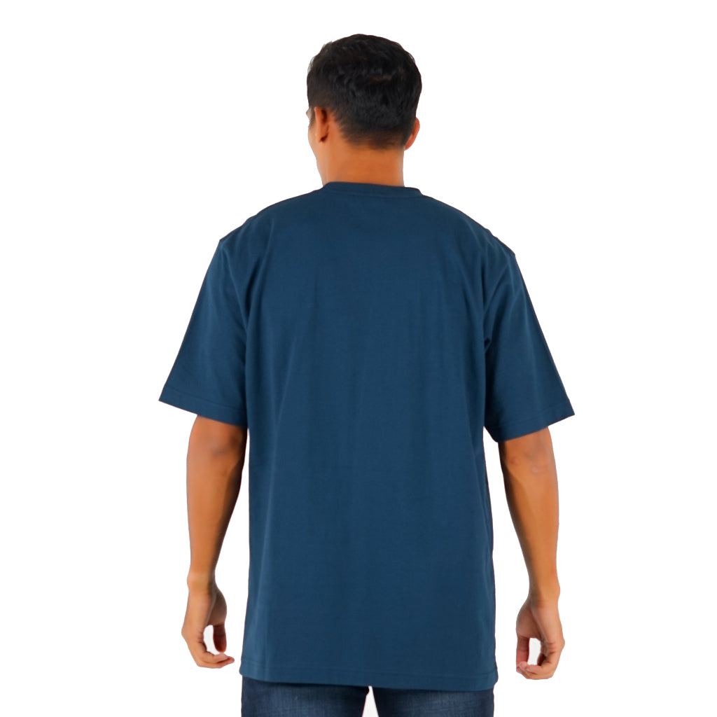 Benhill T-Shirt Pria Oversized Fit Cotton 20s Combed Pendek Navy Blue A413-29368