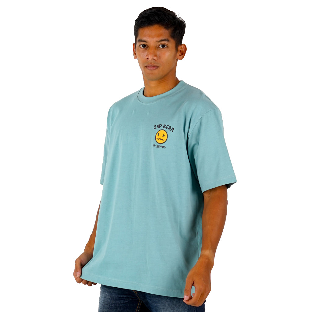 Benhill T-Shirt Pria Oversized Fit Cotton 20s Combed Pendek Mint Green A417-29768