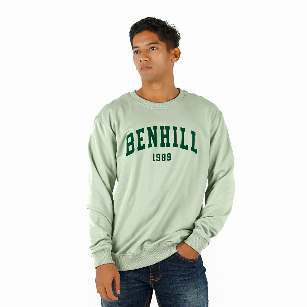 Benhill Sweatshirt Crewneck 5 Warna (Sage,Mint green,White,Misty,Navy Blue)