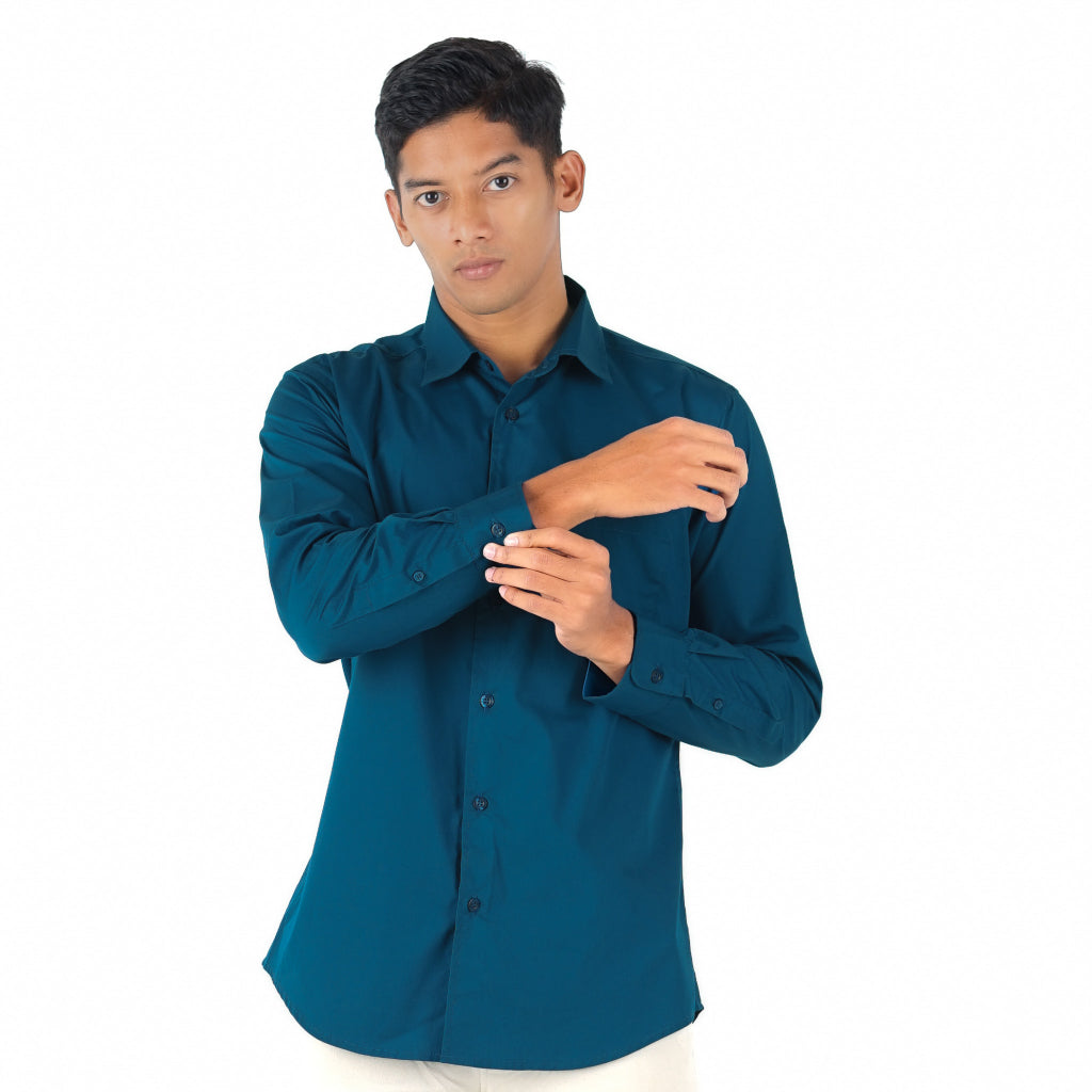 Benhill Kemeja Poplin Extra Fine Cotton Shirt  50331 (Royal blue,Blue steel,Navy,Lilac,Charcoal)