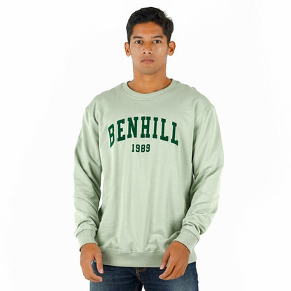 Benhill Sweatshirt Crewneck 5 Warna (Sage,Mint green,White,Misty,Navy Blue)