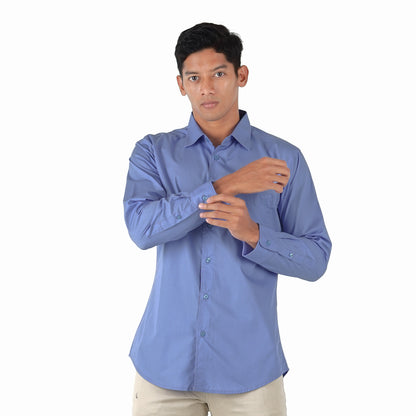 Benhill Kemeja Poplin Extra Fine Cotton Shirt  50331 (Royal blue,Blue steel,Navy,Lilac,Charcoal)