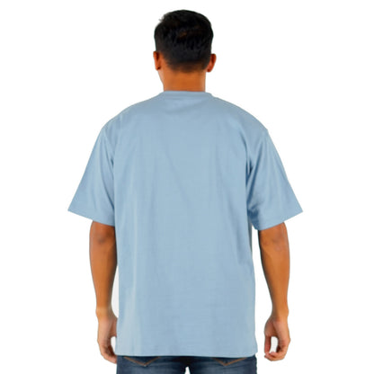 Benhill T-Shirt Pria Oversized Fit Cotton 20s Combed Pendek Dusty Blue A418-29368