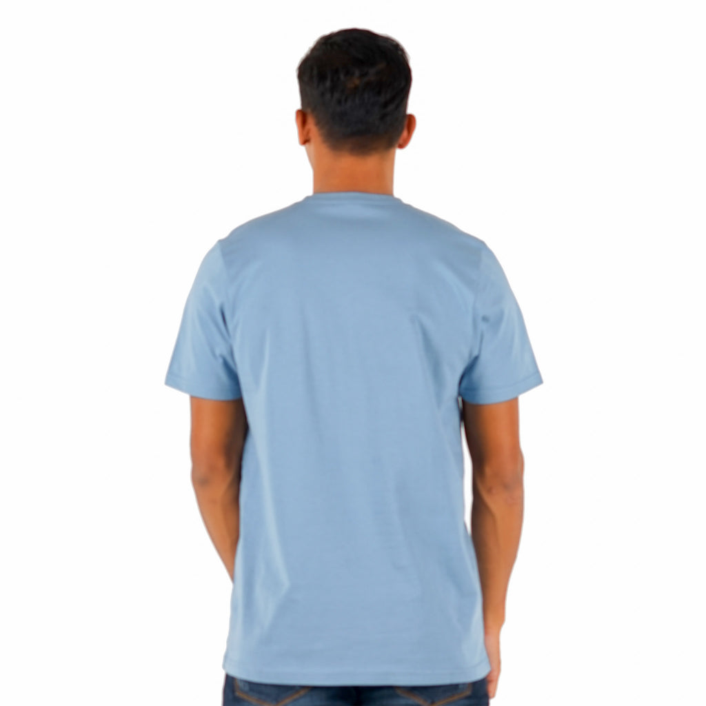 Benhill T-shirt Pria Grafis Katun 30s Combed Pendek Dusty Blue A97-A98-29368