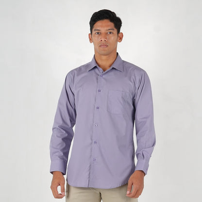 Benhill Kemeja Poplin Extra Fine Cotton Shirt  50331 (Royal blue,Blue steel,Navy,Lilac,Charcoal)