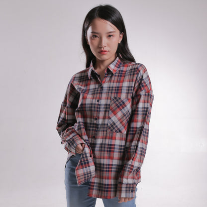 Benhill Oversized Flannel Kotak Merah A257-11I