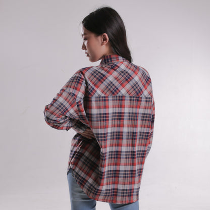 Benhill Oversized Flannel Kotak Merah A257-11I