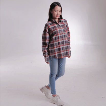 Benhill Oversized Flannel Kotak Merah A257-11I