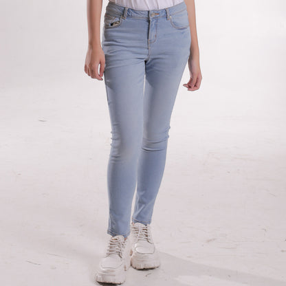 Benhill  Celana Panjang Wanita Jeans Stretch Skinny Light Blue A133-A134