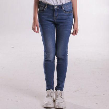 Benhill  Celana Panjang Wanita Jeans Stretch Skinny Dark Blue A135-A136