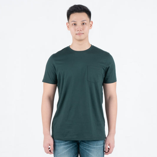 Benhill T-Shirt Pria Premium Pocket Tee Green Pine A713-39768
