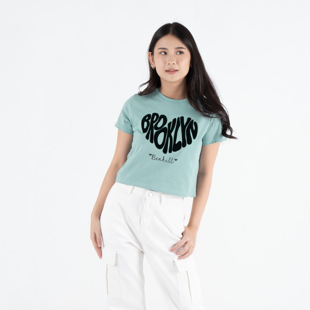 Benhill T-shirt Wanita Crop Top Mint Green A511-39786