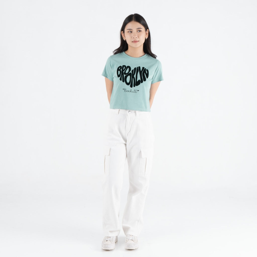 Benhill T-shirt Wanita Crop Top Mint Green A511-39786