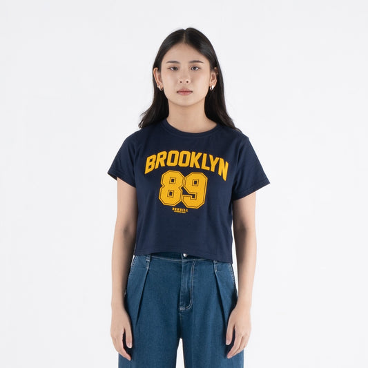 Benhill T-shirt Wanita Crop Top Navy A605-39G86