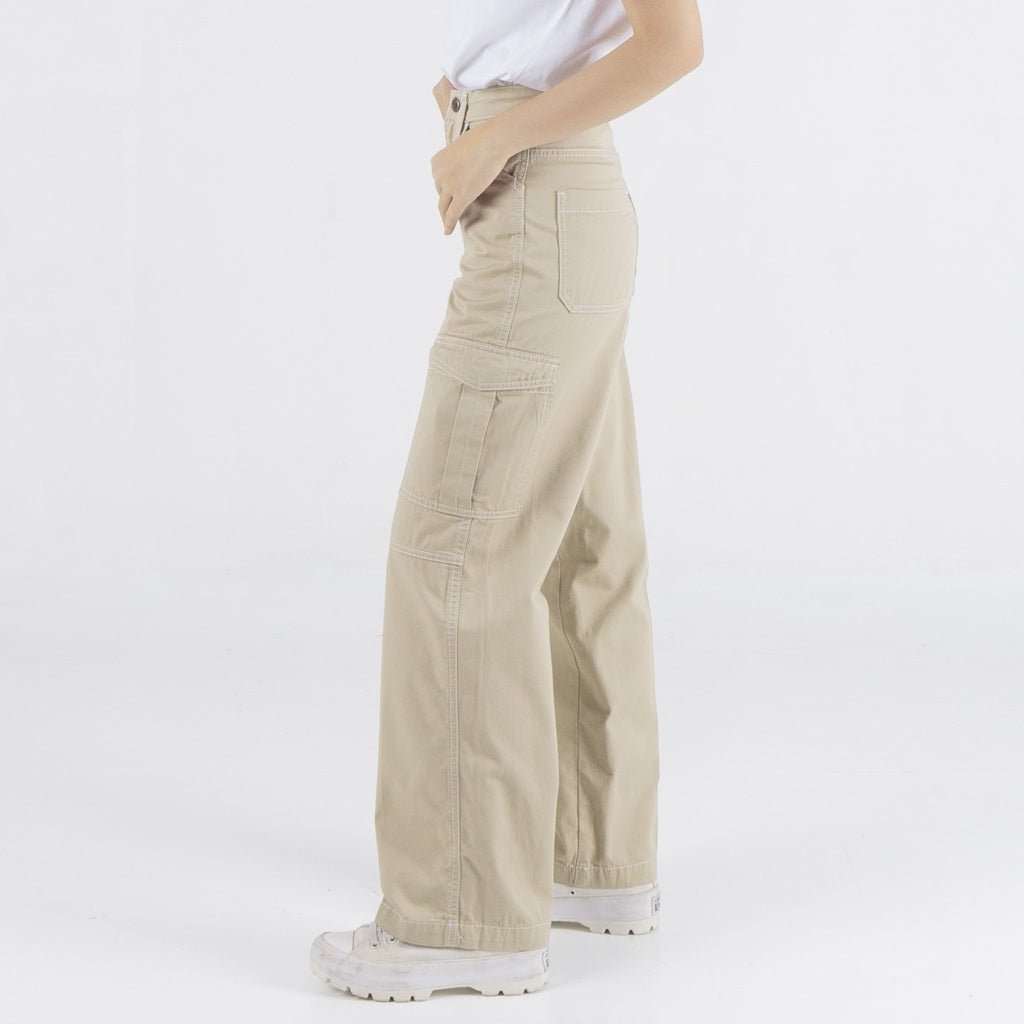 Benhill Celana "Dahye" Wanita Cotton High Waist Cargo Pants New Colors