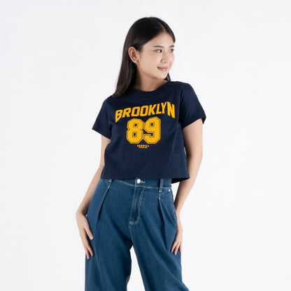 Benhill T-shirt Wanita Crop Top Navy A605-39G86