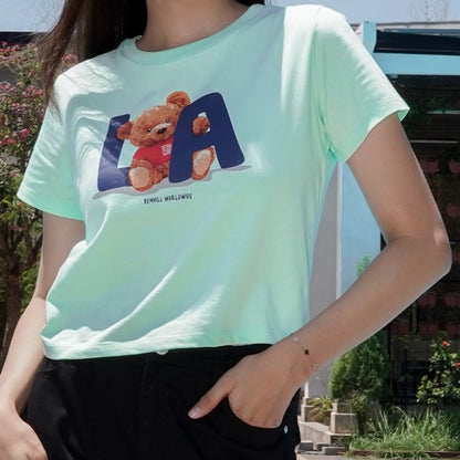 Benhill T-shirt Wanita Crop Top Aqua A510-39Y86