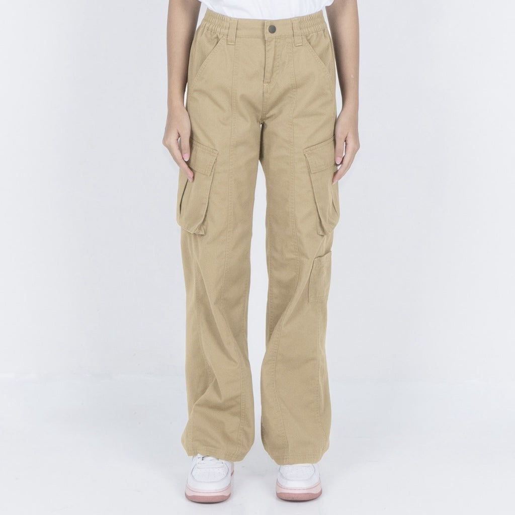 Benhill Celana Wanita "Jihyo" Cargo Pants  Sage,Black,Brown,Olive,Sand,Cream,Grey