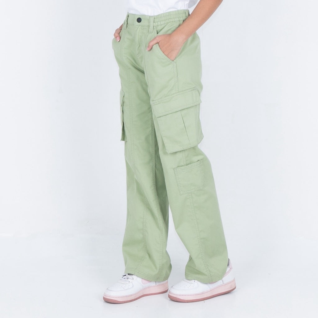 Benhill Celana Wanita "Jihyo" Cargo Pants  Sage,Black,Brown,Olive,Sand,Cream,Grey