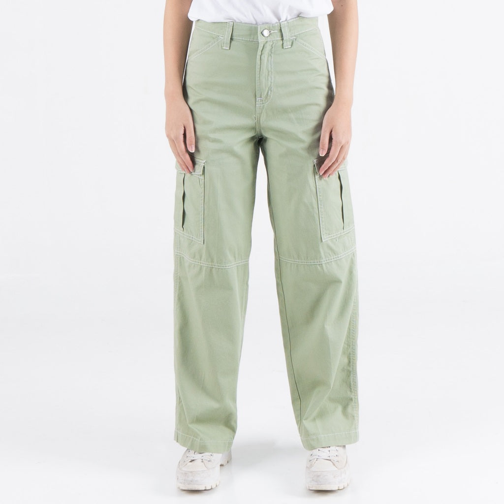 Benhill Celana "Dahye" Wanita Cotton High Waist Cargo Pants New Colors