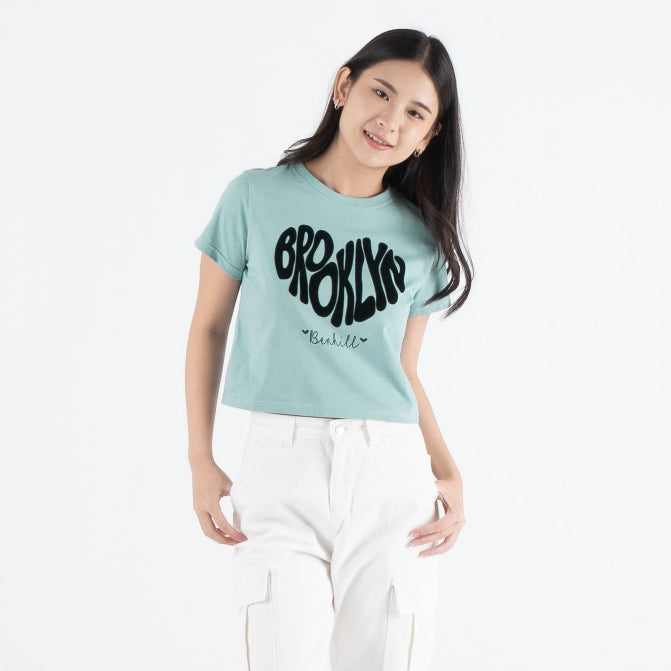 Benhill T-shirt Wanita Crop Top Mint Green A511-39786