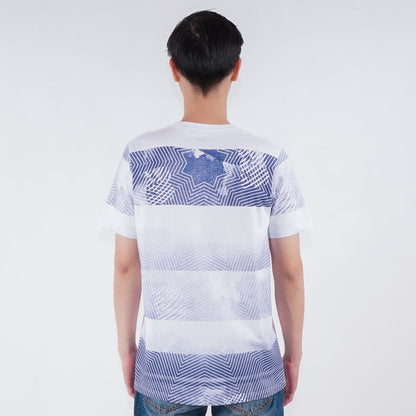 Benhill T-shirt Pria Grafis Fullprint Katun 24s Combed Pendek Putih A431-A432
