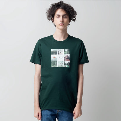 Benhill T-Shirt Grafis Katun 30s Combed Lengan Pendek Hijau Botol 462-481-39768