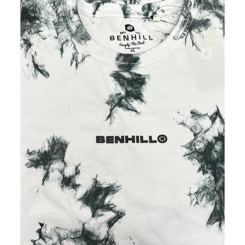 Benhill T-Shirt  Grafis Full Print Katun 24s Combed Lengan Pendek Putih 443-39368-442-39268