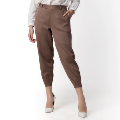 Benhill "Hanna"  Celana Wanita Bahan Scuba Aladdin Pant Brown 226-39576