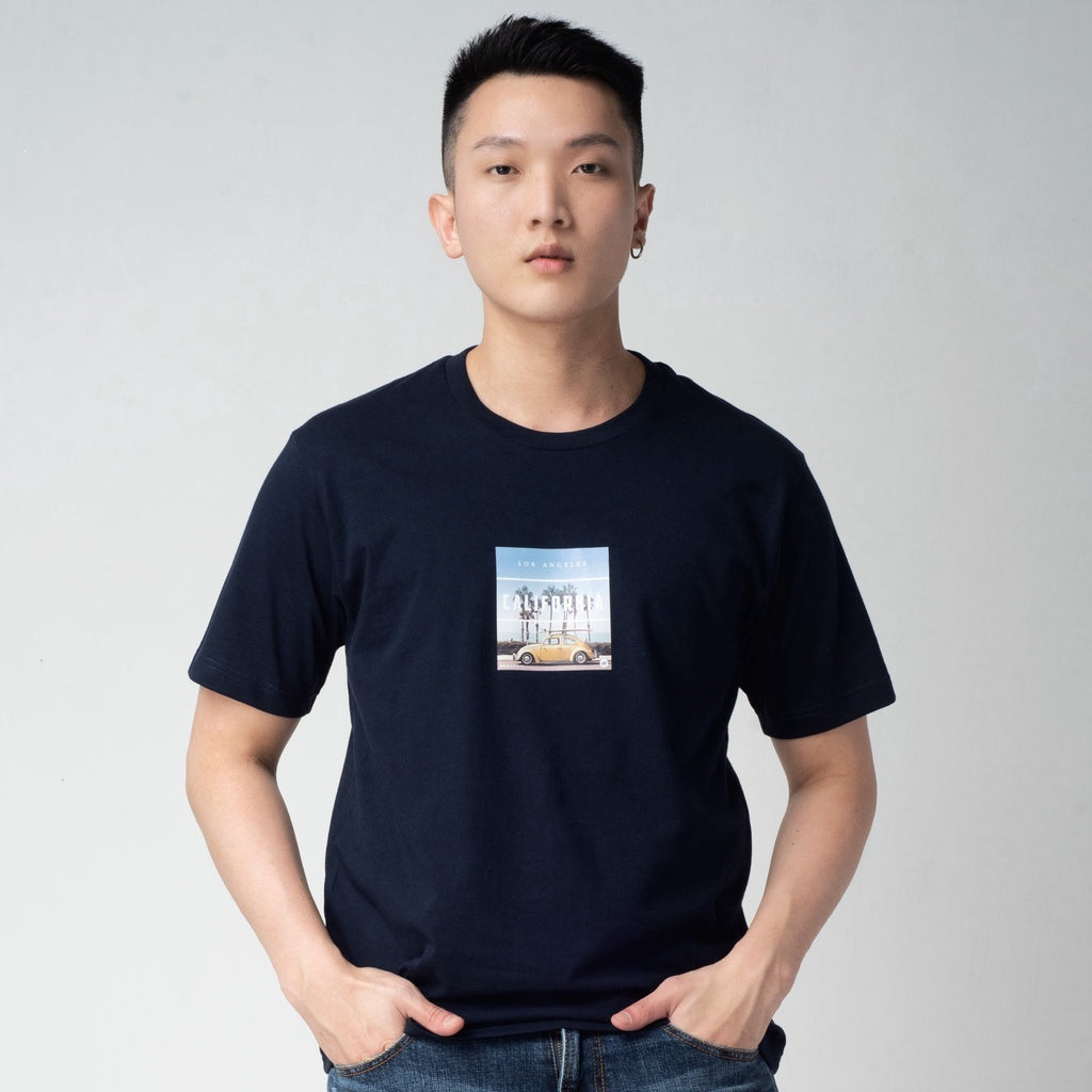 Benhill T-shirt Grafis Katun 30s Combed Lengan Pendek Navy 418-15368