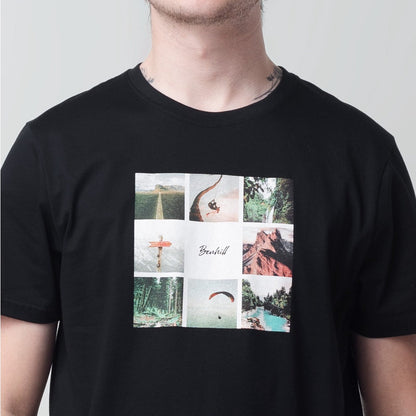 Benhill T-Shirt Grafis Katun 30s Combed Lengan Pendek Hitam 463-39268