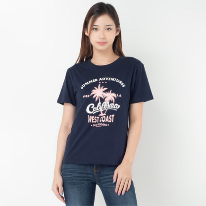 Benhill T-shirt Grafis Katun 30s Combed Lengan Pendek Navy 601-15368