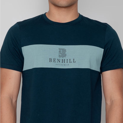 Benhill T-shirt Kaos Pria New Logo Collection Katun 24s Combed Pendek Navy A68-A69-29G68