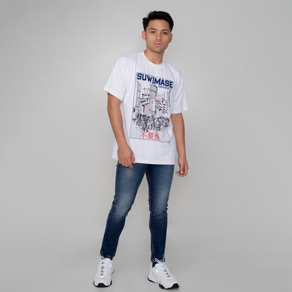 Benhill X Senikanji T-Shirt Oversize Fit Putih A54-29168