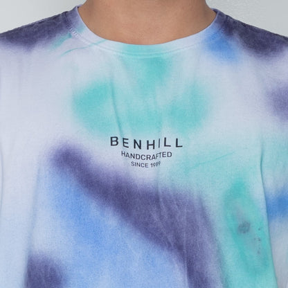 Benhill T-Shirt Tie dye Katun 30s Combed Lengan Pendek Biru 488-29168