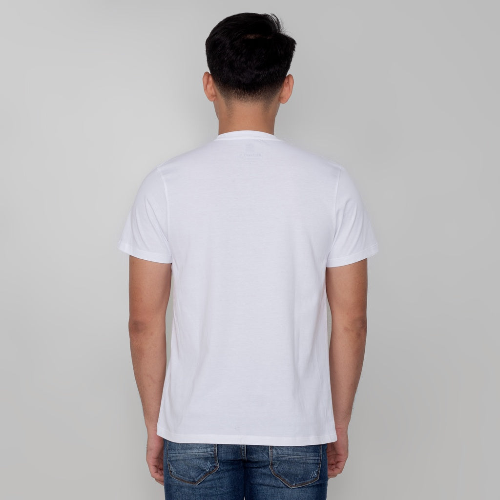 Benhill X Senikanji - T-Shirt Cotton 20s Combed Pendek Putih A48-29168