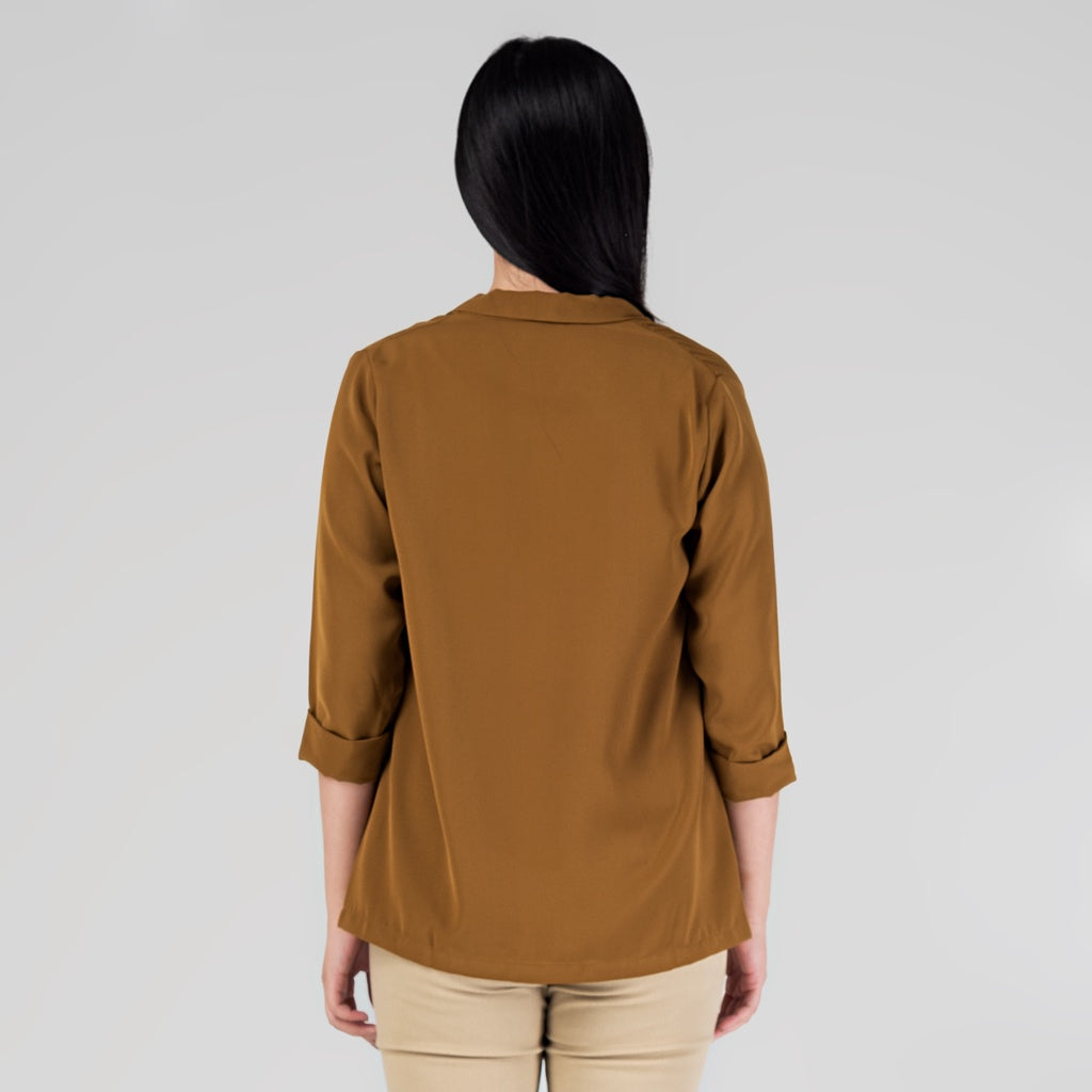 Benhill Bolero "Yuna" Tops Wanita  Lengan 3/4 Chocolate 938-29599