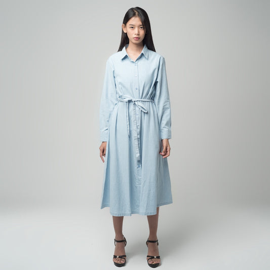 Benhill Dress Tunik Denim A Line Light Blue A179-1931J