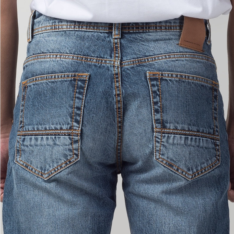 Benhill Premium Denim Pants Relaxed Fit Medium Blue Wash 29652-3231F