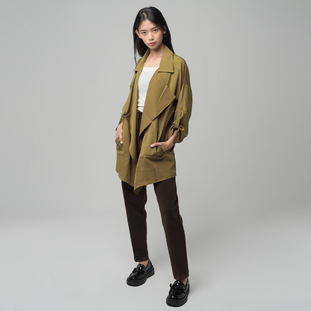 Benhill Cardigan "Chul" Wanita Lengan PanjangOlive A165-29H0Z